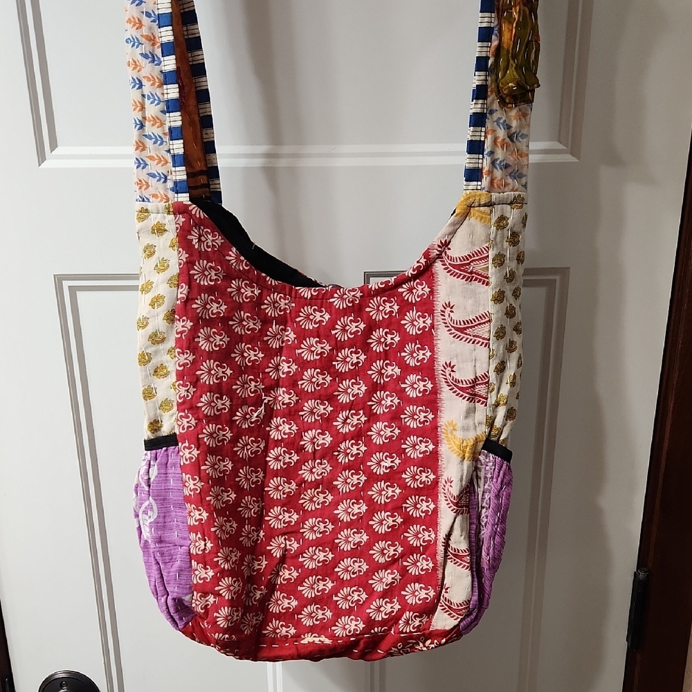 Rising International Multicolor Patchwork Shoulde… - image 7